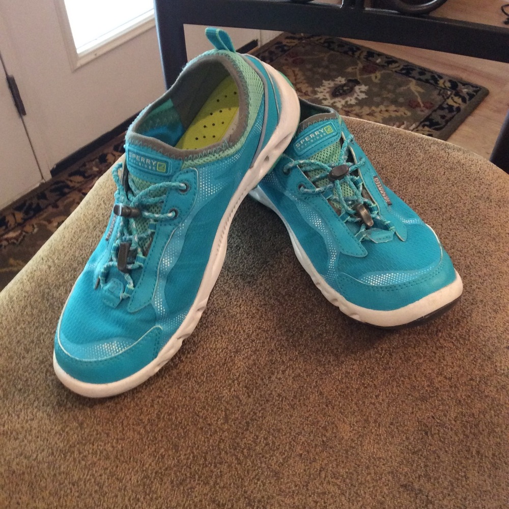 Sperry Top-Sider Lite Shock Shoes - size 8 teal